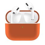 HATALKIN Case Compatible with Airpods Pro Case Premium Silicone Airpod Pro Case Protective Cover for Airpods Pro/Airpods 3 (Front LED Visible) (Won’t Affect Wireless Charging) (Deep Orange)