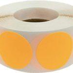 Fluorescent Orange Color Coding Labels for Organizing Inventory 1 Inch Round Circle Dots 500 Total Adhesive Stickers On A Roll