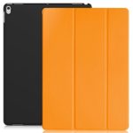 KHOMO iPad Pro 12.9 Inch Case 2017 2nd Gen. – Dual Orange Black Super Slim Cover with Rubberized Back and Smart Feature