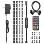 LED Strip Lights, HitLights Weatherproof 4 Pre-cut 12Inch/48Inch RGB LED Strips Kit, Flexible Color Changing SMD 5050 LED Accent Kit with RF Remote, UL-Listed 15W Power Supply and Connectors