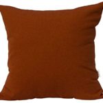 TangDepot Solid Wool-Like Throw Pillow Cover/Euro Sham/Cushion Sham, Super Luxury Soft Pillow Cases – Handmade – Many Colors & Sizes Avaliable – (24″x24″, Burnt Orange)