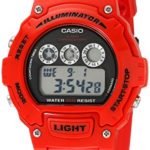 Casio Unisex W-214HC-4AVCF “Classic” Red Resin Watch