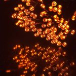 WATERGLIDE 300 LED Orange Halloween String Lights, 98.5ft 8 Lighting Modes Light, Plug in String Waterproof Mini Fairy Lights for Outdoor Holiday Christmas Wedding Party Bedroom Decorations