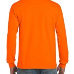 Gildan Men’s Ultra Cotton Long Sleeve T-Shirt, Style G2400, Safety Orange, Medium