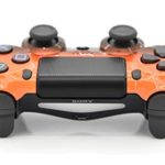 Hand Airbrushed Fade Playstation 4 Custom Controller (Orange & Black Fade W/Silver Splatter)