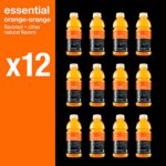 vitaminwater essential, orange-orange flavored, electrolyte enhanced bottled water with vitamin b5, b6, b12, 20 fl oz, 12 pack