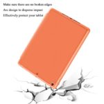 SIWENGDE Compatible for iPad 8th Gen(2020)/7th Generation(2019) Case with Pencil Holder, iPad 10.2 Case for Kids, Slim Soft Silicone Smart Trifold Stand Full Body Protective Cover (Orange)