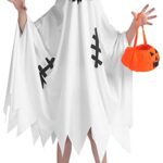 Ghost Costume Kids Halloween White Friendly Toddler Ghost Face Boys Girls Costume