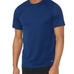Amazon Essentials Men’s Performance Tech T-Shirt, Pack of 2, Orange/Navy, Large