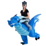 Spooktacular Creations Halloween Inflatable Costume Blow-up Deluxe Riding an Ice Dragon