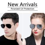 Polarized Aviator Sunglasses for Men Metal Mens Sunglasses Driving Unisex Classic Sun Glasses for Men/Women Orange