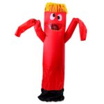 Spooktacular Creations Inflatable Costume Tube Dancer Wacky Waving Arm Flailing Halloween Costume Adult Size Red