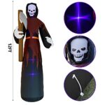 Twinkle Star 12 FT Halloween Inflatables Large Lighted Reaper Grim Ghost, Giant Scary Ghosts with LED Lights Animated Blow Up Yard Prop Lawn Decorations, for Home Garden Party Indoor Outdoor Decor