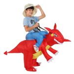 TOLOCO Inflatable Costume Kids, Inflatable Halloween Costumes, Inflatable Dinosaur Costume, Blow up Costumes(Red)