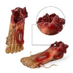 Halloween Blood Weapon Garland Banner Props Fake Scary Severed Hand Broken Body Parts for Haunted House Halloween Vampire Zombie Party Decorations Supplies (6pcs Body Parts + 20pcs Weapons)