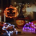 LOLStar Halloween Decorations,3 Pack of Orange Pumpkin,White Ghost and Purple Bat Halloween Window Lights with Suction Cup,Battery Operated Indoor Window Hanging Lights for Halloween Window Decoration
