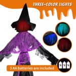 HOLLO STAR Halloween Decorations, 3 Pack Witch Decor, Holding Hands Witches Stake, Scary Light Up Decoration, Halloween Party Props Decor, for Indoor, Outdoor, Yard, Garden, Patio