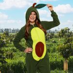 Slim Pineapple and Avocado Adult Onesie – Food Halloween Costume – One Piece Cosplay Suit for Adults, Women and Men FUNZIEZ!