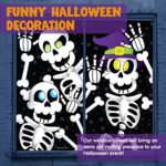 JOYIN 2 Pcs Halloween Window Door Decoration Covers,3D Design Cute Skeleton Family Window Covers, 30” x 72” for Window and Wall Cover Decoration Halloween Party Decors, Trick or Treating, Halloween Themed Events!