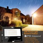 MELPO 30W Led Flood Light Outdoor 300W Equivalent, Color Changing RGB Lights with Remote, 120 RGB Colors, Warm White 2700K, Timing, Custom Mode, Uplight Landscape Lights,IP66 US 3-Plug (2 Pack)