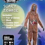 Halloween Scary Brown Zombie costume for kids (Medium (8-10yr))
