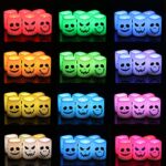 GenSwin Halloween Flameless Votive Candles Color Changing with Remote Timer, Battery Operated LED Tealight Candles for Halloween Home Decoration Gifts(6 Pack, 1.5” x 2”)(Battery Included)