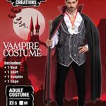 Spooktacular Creations Halloween Vampire Costume in Cold Silver for Adult Men’s Halloween Party Events (X-Large)
