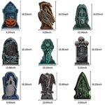 9 Pack Halloween Tombstone Yard Decorations, Outside Waterproof Graveyard Signs Decorations for Yard, Halloween Cemetary Headstone for Halloween Party, Garden Yard Decorations