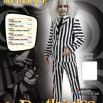 Rubie’s mens Beetlejuice Deluxe Adult Sized Costumes, Black/White, Standard US