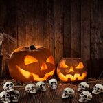 Boao 10 Pieces Halloween Skeleton Head Small Mini Skulls for Halloween Party, Halloween Decor Props, Table Decor