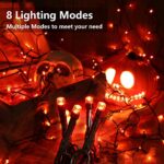 Joomer Orange Halloween Lights,100Ft 300 LED String Lights 8 Modes Timer Plug-in Halloween Twinkle Lights Connectable Waterproof Indoor Outdoor for Halloween Decorations