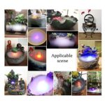Akeydeco Halloween Party Mist Maker,Ultrasonic Water Pond Fountain Fogger 12 LED Red Yellow and Blue Light Flashes Aluminum Atomizer Air Humidifier for and Rockery Fish Tank Vase Birdbath Deco