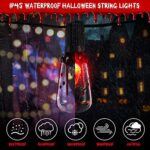 YUNLIGHTS Halloween Lights – 15.7FT Halloween Lights String with 12PCS ST40 LED Bulbs, Hanging Halloween Lights String IP45 Waterproof for Patio, Backyard, Halloween, Party Decoration