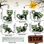 6pcs Halloween Decorations Black Cat Yard Signs with Stakes Scary Silhouette Glow in the Dark Halloween Yard Stakes Waterproof Outdoor Garden Lawn Decor Party Supplies
