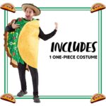 Spooktacular Creations Taco Costume Adult Men Realistic Deluxe Set for Halloween Dress Up Party, Cosplay Party Theme Activities-Standard