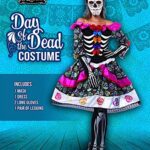 Spooktacular Creations Women’s Day of the Dead Spanish Costume Set for Halloween Lady Dress Up Party, Dia de Los Muertos (Medium)