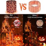 Joomer Orange Halloween Lights, 66ft 200 LED Halloween Light Plug In Timer Indoor Outdoor Fairy Twinkle Tree Light Waterproof 8 Modes for Home Halloween Decorations