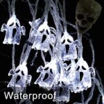 SINAMER 2022 New Version – 3D Waterproof Halloween Ghost Lights Battery Powered – 30 LEDs with 20 ft String Lights – Dimmable 8 Modes – Remote Control & Timer
