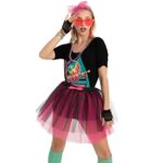 Spooktacular Creations 80s Costume Set with T-Shirt Tutu Headband & Other Halloween Cosplay Accessories