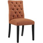 Modway Duchess Dining Chair Fabric Set of 4, Four, Orange