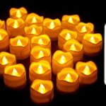 Topstone Remote Control Tealights with Timer,Battery Operated Flameless Candle with Flickering Amber Bulb,Electric Tea Light in Wave Open, Best for Holiday Decoration,Wedding,Pack of 12