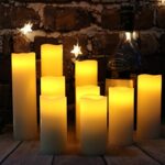Antizer Flameless Candles Led Candles Pack of 9 (H 4″ 5″ 6″ 7″ 8″ 9″ x D 2.2″) Ivory Real Wax Battery Candles with Remote Timer