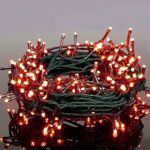 Blissun 66ft 200 LED Halloween String Lights, UL Safe Certified Plug in Outdoor Fairy Lights, Expandable Green Wire Lights with 8 Modes for Christmas Halloween Party Decoration, Orange