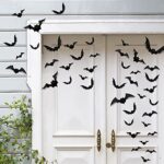FilmHoo 88 Pcs 4 Sizes Halloween Decorations PVC 3D Bats Wall Decor for Halloween Party Supplies Scary Bats Wall Stickers Set DIY Bat Clings for Halloween Home Decor Indoor Outdoor ( Black )