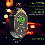 Halloween Decorations, Halloween Doorbell Decor with Spooky Sounds, Animated Light up Eyeball for Haunted House, Trick or Treat, Halloween Door Party Prop Decorations Outdoor
