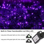 Joomer Purple Halloween String Lights, 82ft 200 LED String Lights, 8 Modes, Timer Function, Indoor Outdoor Fairy Twinkle Lights for Halloween, Home, Garden, Party, Trees, Holiday Decorations