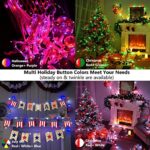 BrizLabs Christmas Fairy String Lights, 66ft 200 LED Color Changing Fairy Christmas Tree Lights with Remote, Multi Color Dimmable Plugin Mini Twinkle Xmas Lights for Halloween Christmas Indoor Room