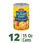 Del Monte Canned Mandarin Oranges No Sugar Added, 15 Ounce (Pack of 12)