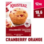 Krusteaz Cranberry Orange Muffin Mix, 18.6 ounces (Pack of 12)
