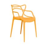 Laura Davidson Furniture Set of 2 – Masters Entangled Chair Replica – Modern Designer Armchairs for Dining Rooms, Offices and Kitchens (Orange)